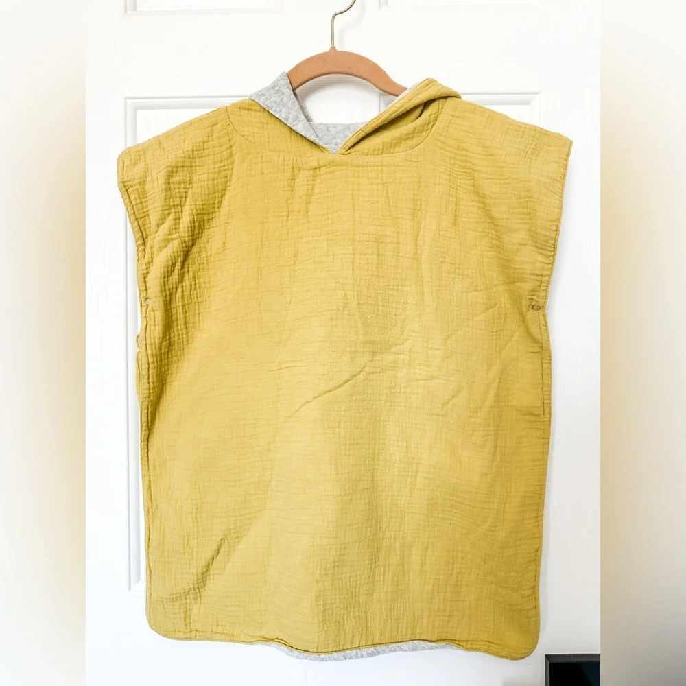 Big Little Universe Reversible Hooded Poncho Kids - Dijon Yellow